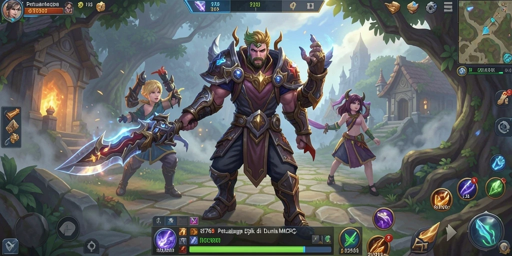 Tampilan gameplay menakjubkan dengan aksi MMORPG di 8768.