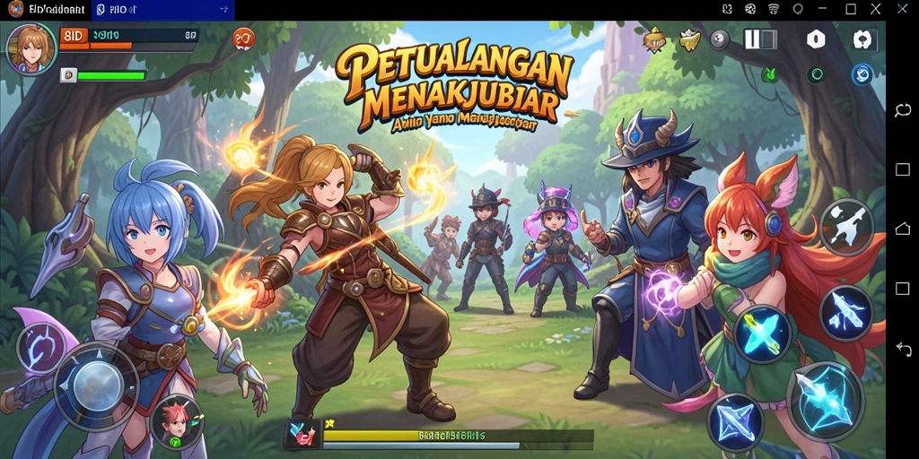 Gameplay 8ID penuh aksi dengan karakter anime yang menarik.
