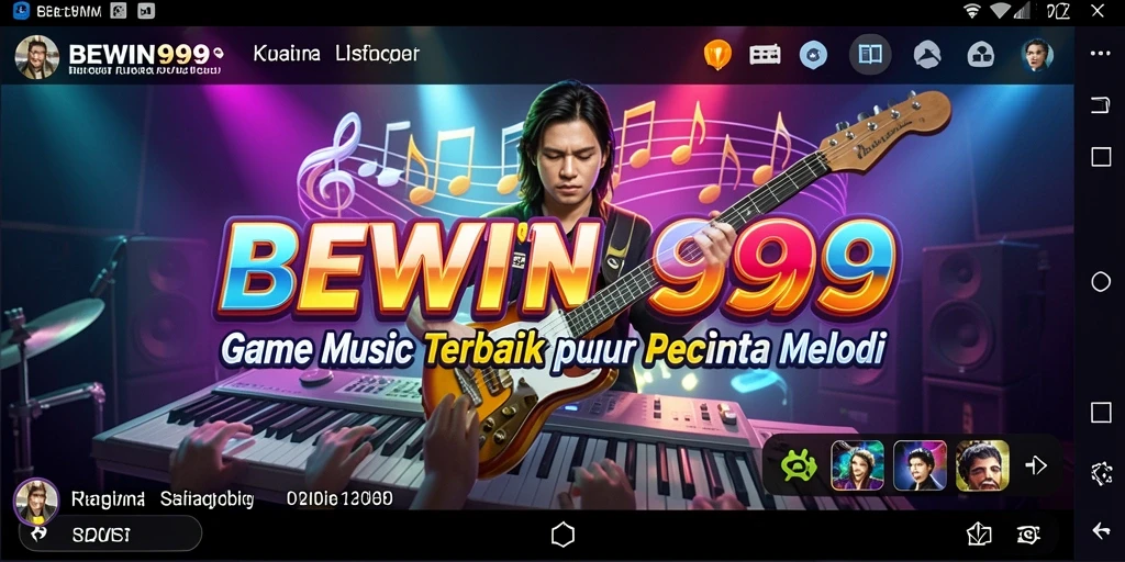 Tampilan gameplay <strong>BEWIN999</strong> yang menarik untuk pemutar musik.