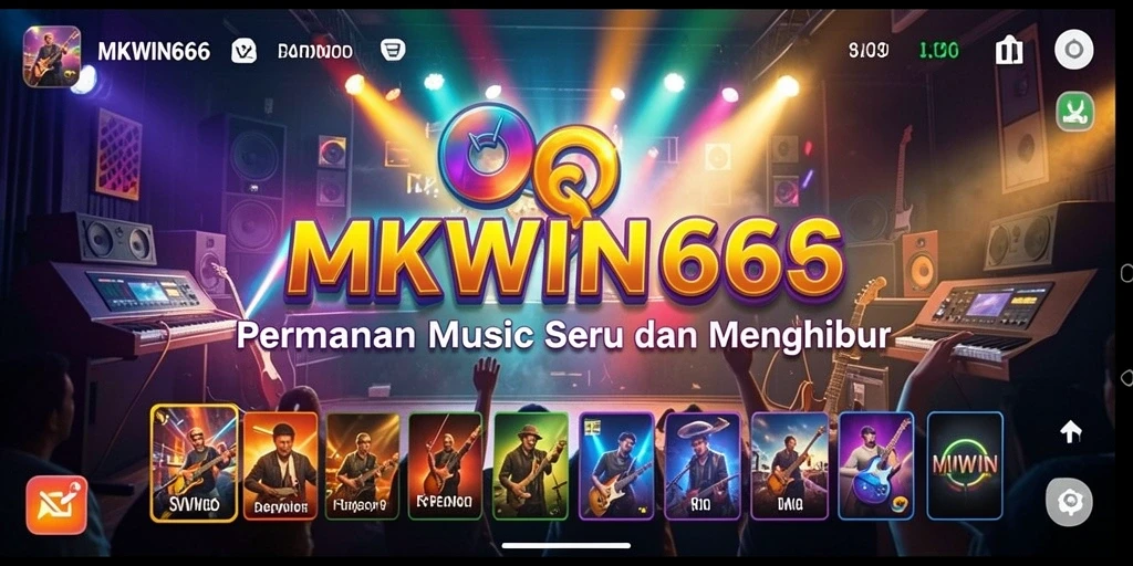 Tampilan gameplay MKWIN666 dengan musik yang menarik.