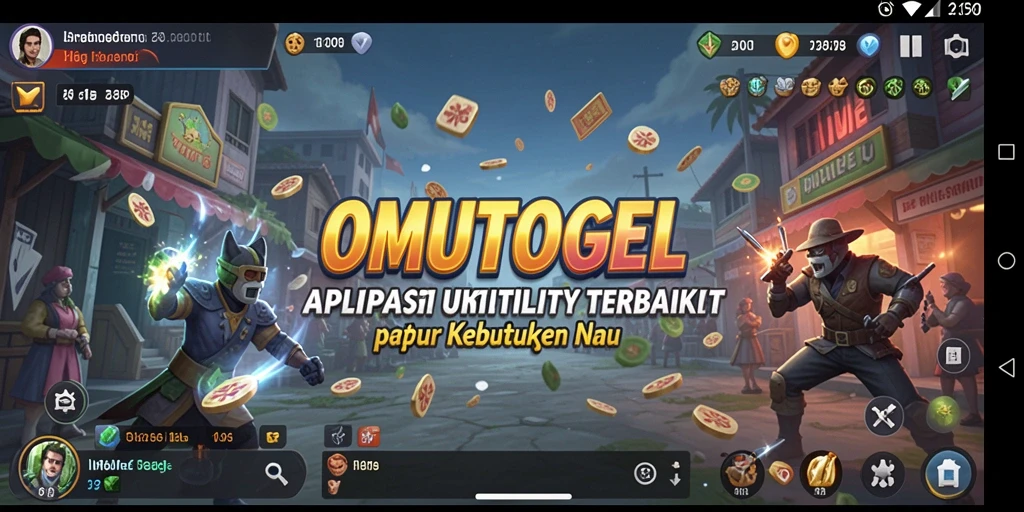 Tampilan utama OMUTOGEL dengan berbagai fitur Utility yang mempermudah kehidupan sehari-hari.