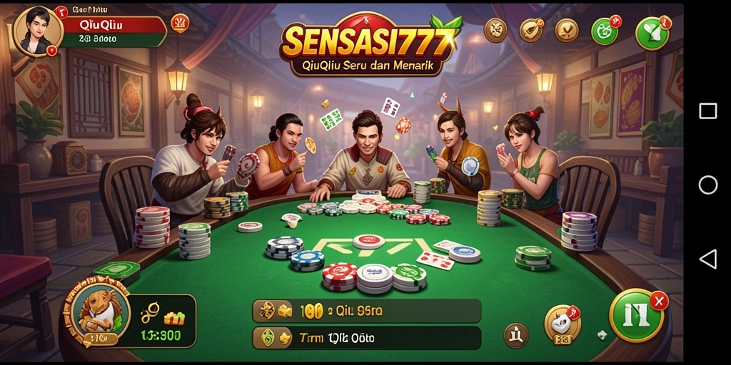 Screenshot SENSASI777 menampilkan serunya gameplay QiuQiu.